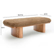 TOV Furniture Ollie Straight Vegan Shearling Bench