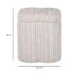 TOV Furniture Lilou Cream Striped Jacquard Storage Accent Stool