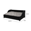 TOV Furniture Poppy Black Rattan Small Pet Bed