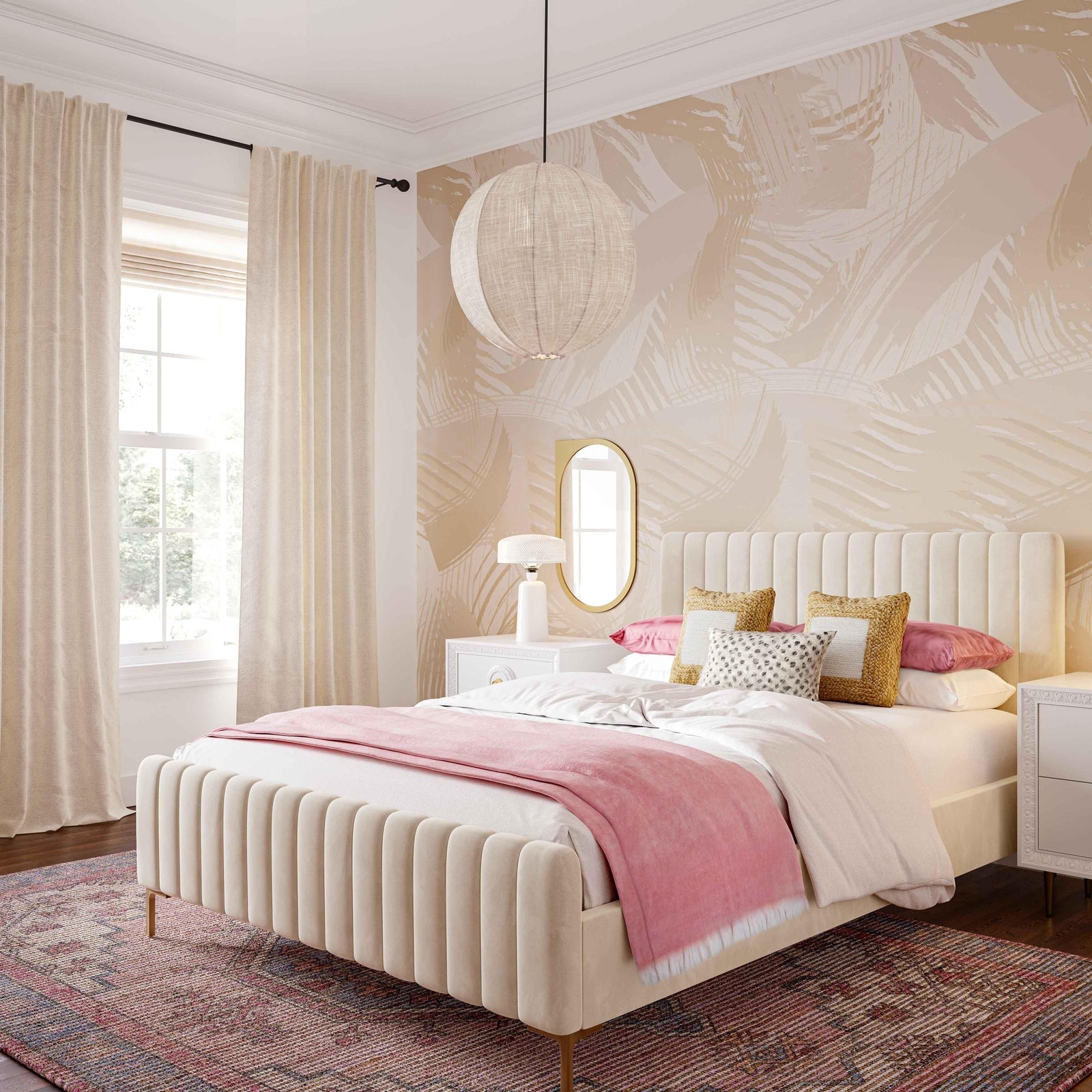TOV Furniture Madra Blush Tone Area Rug