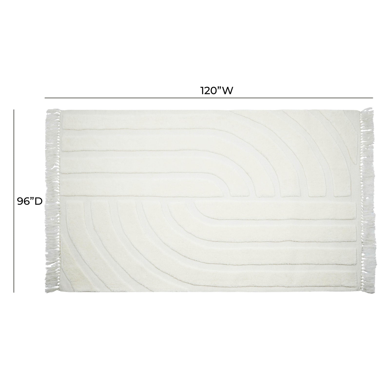 TOV Furniture Loop White Area Rug