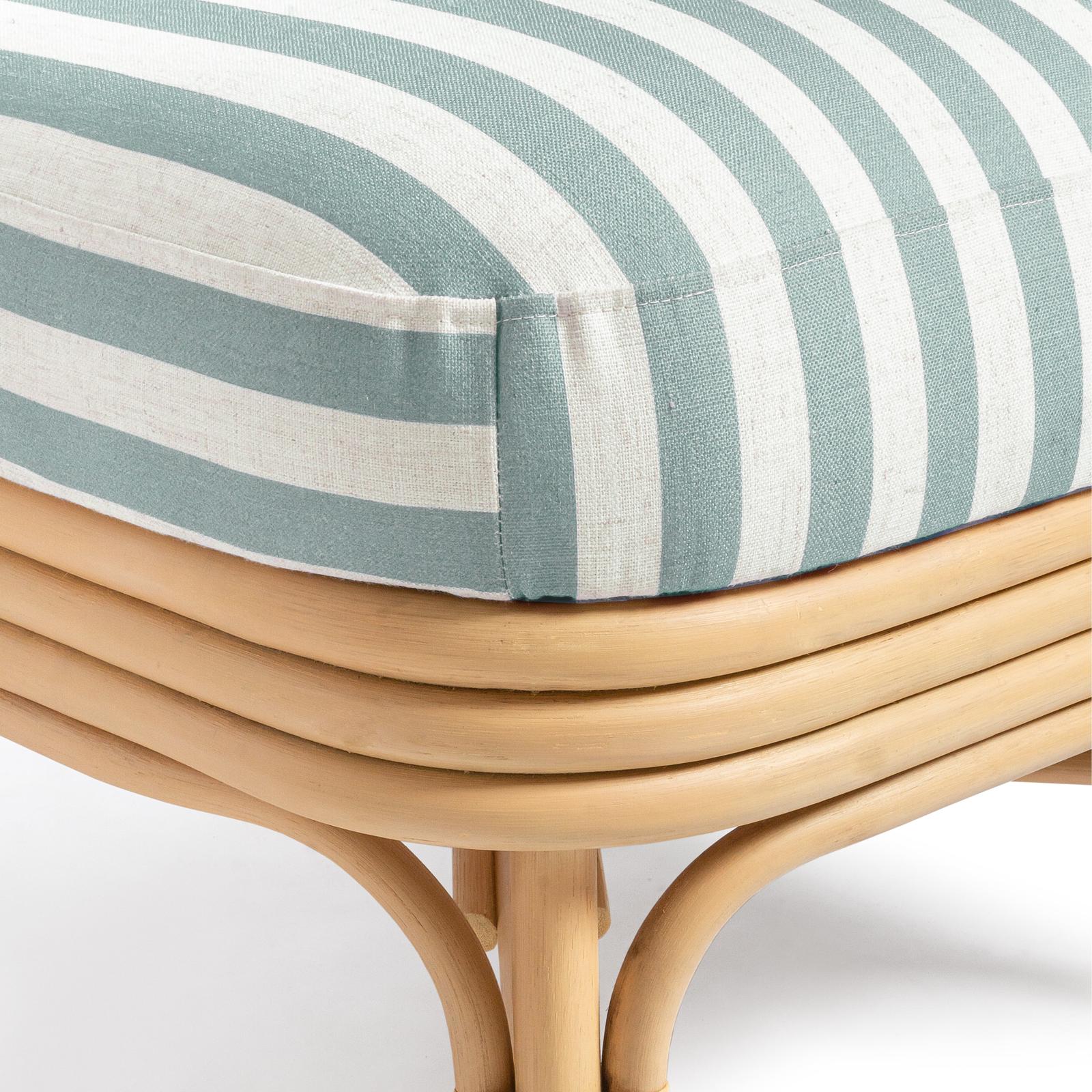 TOV Furniture Dorine Striped Performance Linen & Rattan Accent Chair