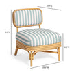 TOV Furniture Dorine Striped Performance Linen & Rattan Accent Chair