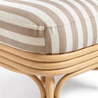 TOV Furniture Dorine Striped Performance Linen & Rattan Accent Chair