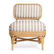 TOV Furniture Dorine Striped Performance Linen & Rattan Accent Chair