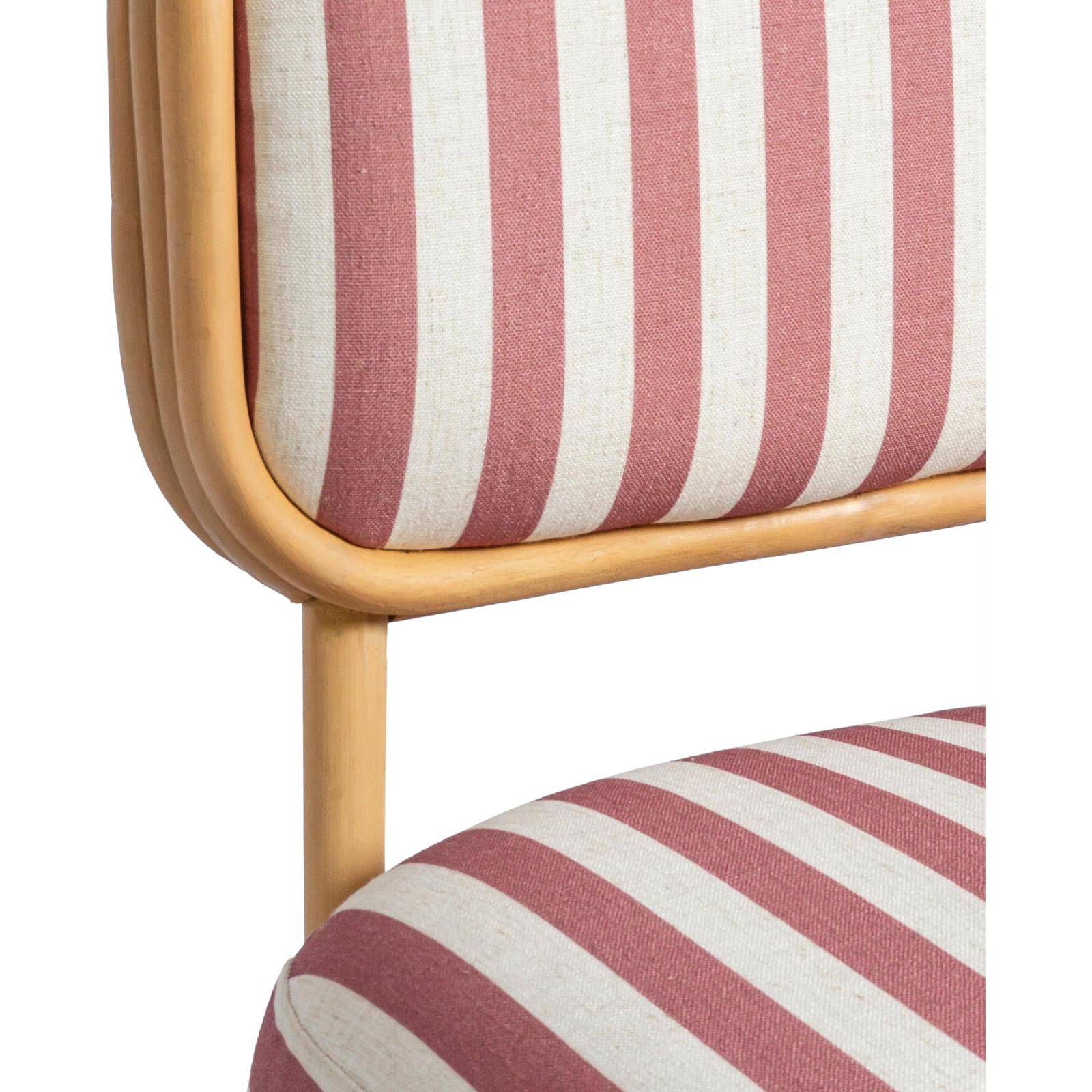 TOV Furniture Dorine Striped Performance Linen & Rattan Accent Chair