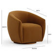 TOV Furniture Jordan Velvet Swivel Chair