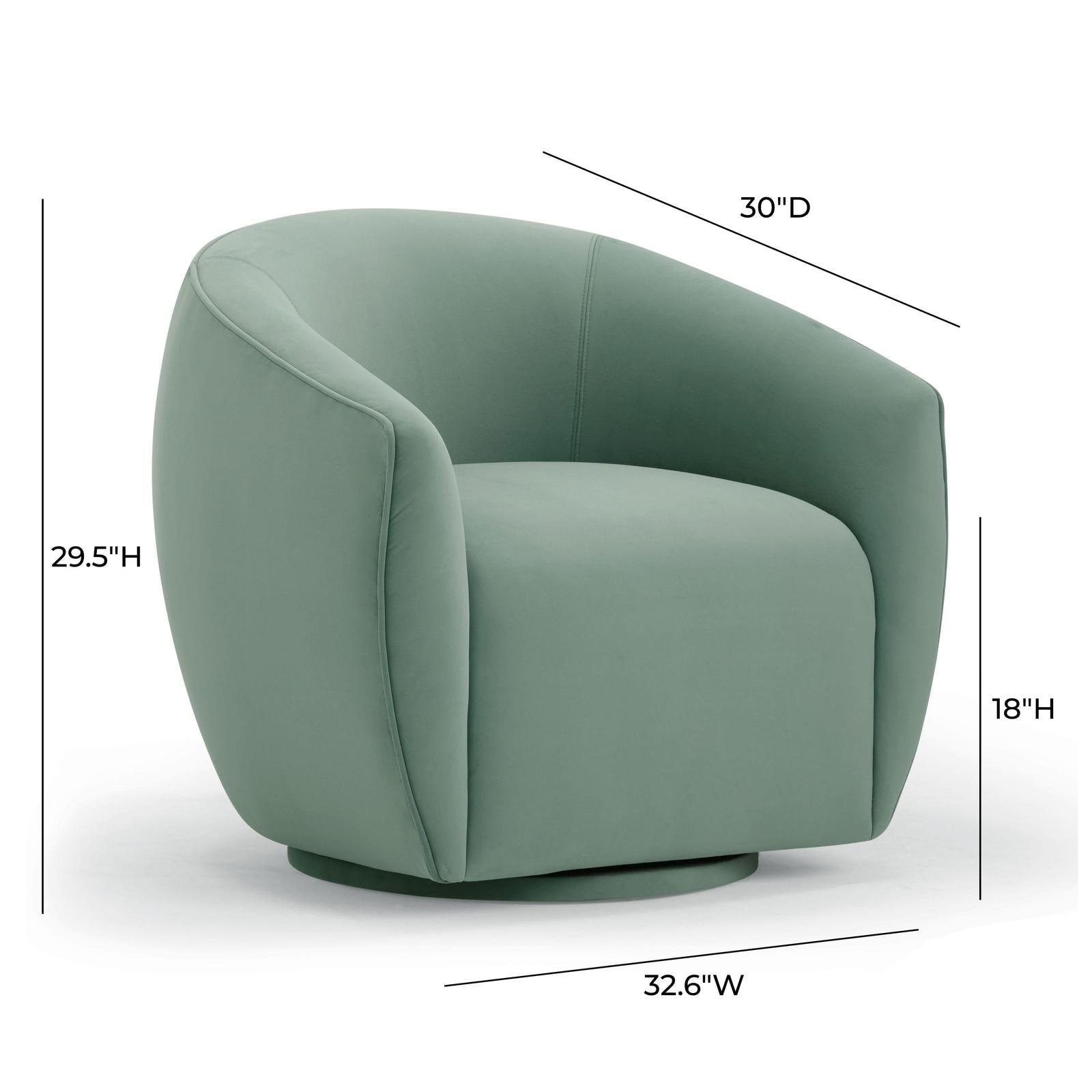 TOV Furniture Jordan Velvet Swivel Chair