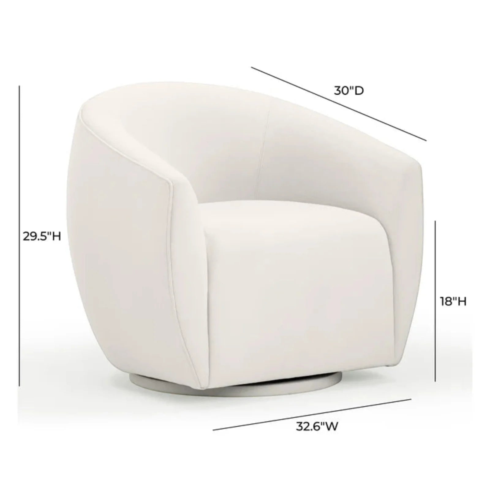 TOV Furniture Jordan Velvet Swivel Chair