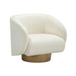 TOV Furniture Presley Cream Velvet Swivel Accent Chair