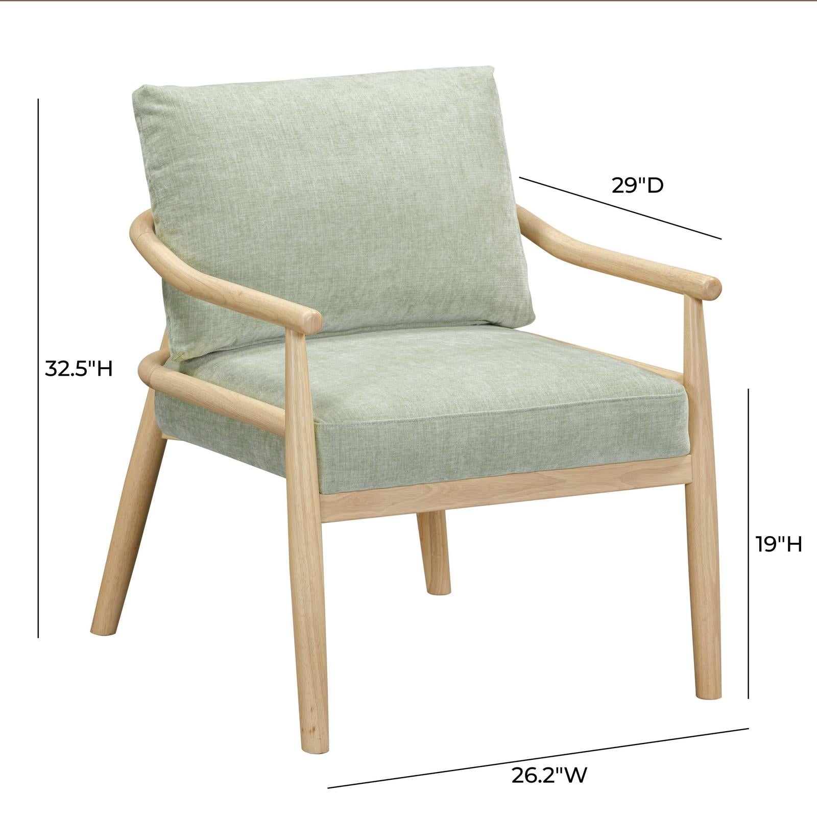 TOV Furniture Dixie Chenille Velvet Accent Chair