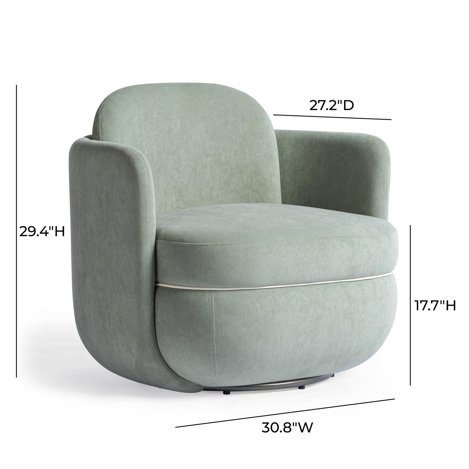 TOV Furniture Wolfie Velvet Swivel Chair