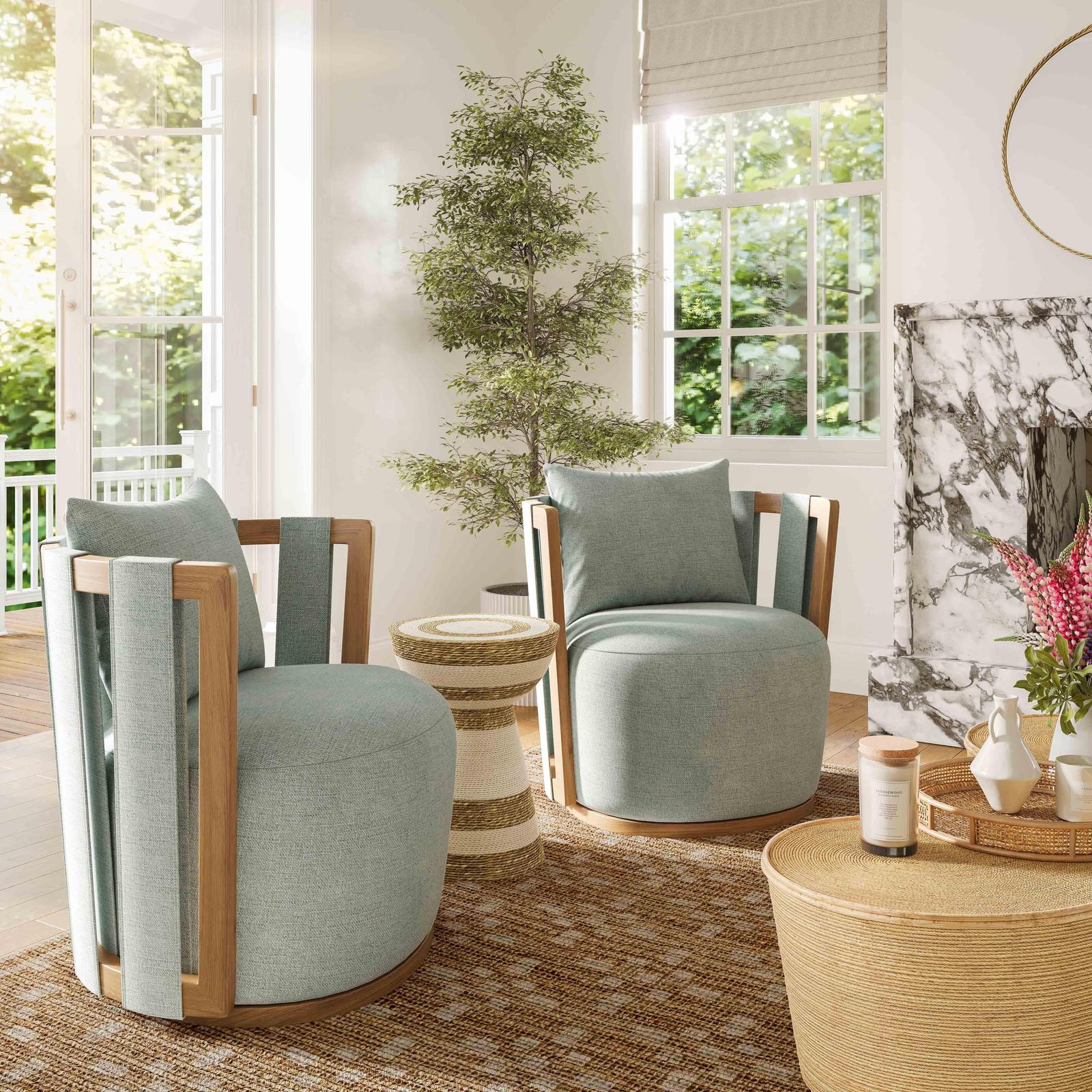 TOV Furniture Paolo Swivel Chair