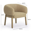 TOV Furniture Foxy Textured Performance Fabric Accent Chair