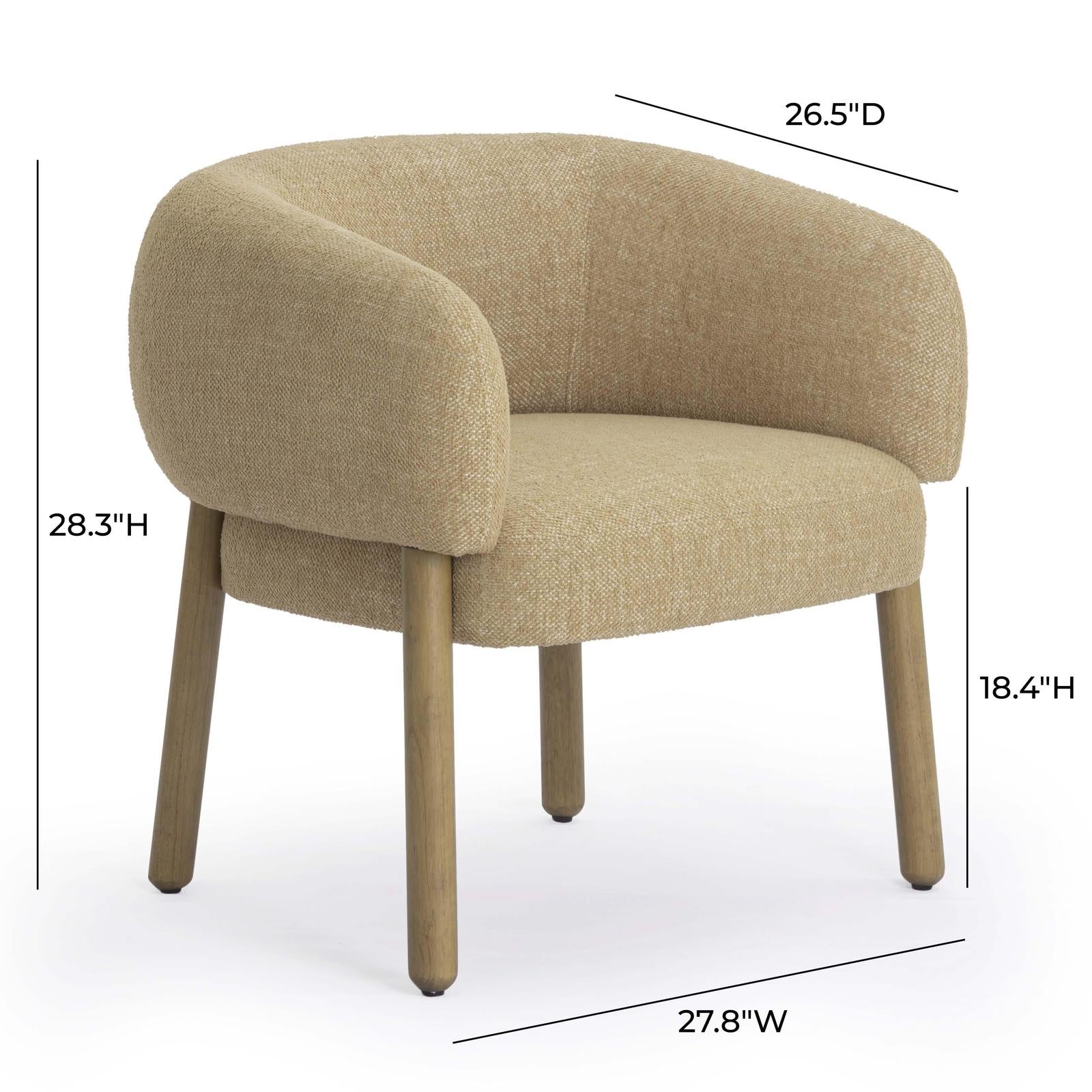 TOV Furniture Foxy Textured Performance Fabric Accent Chair