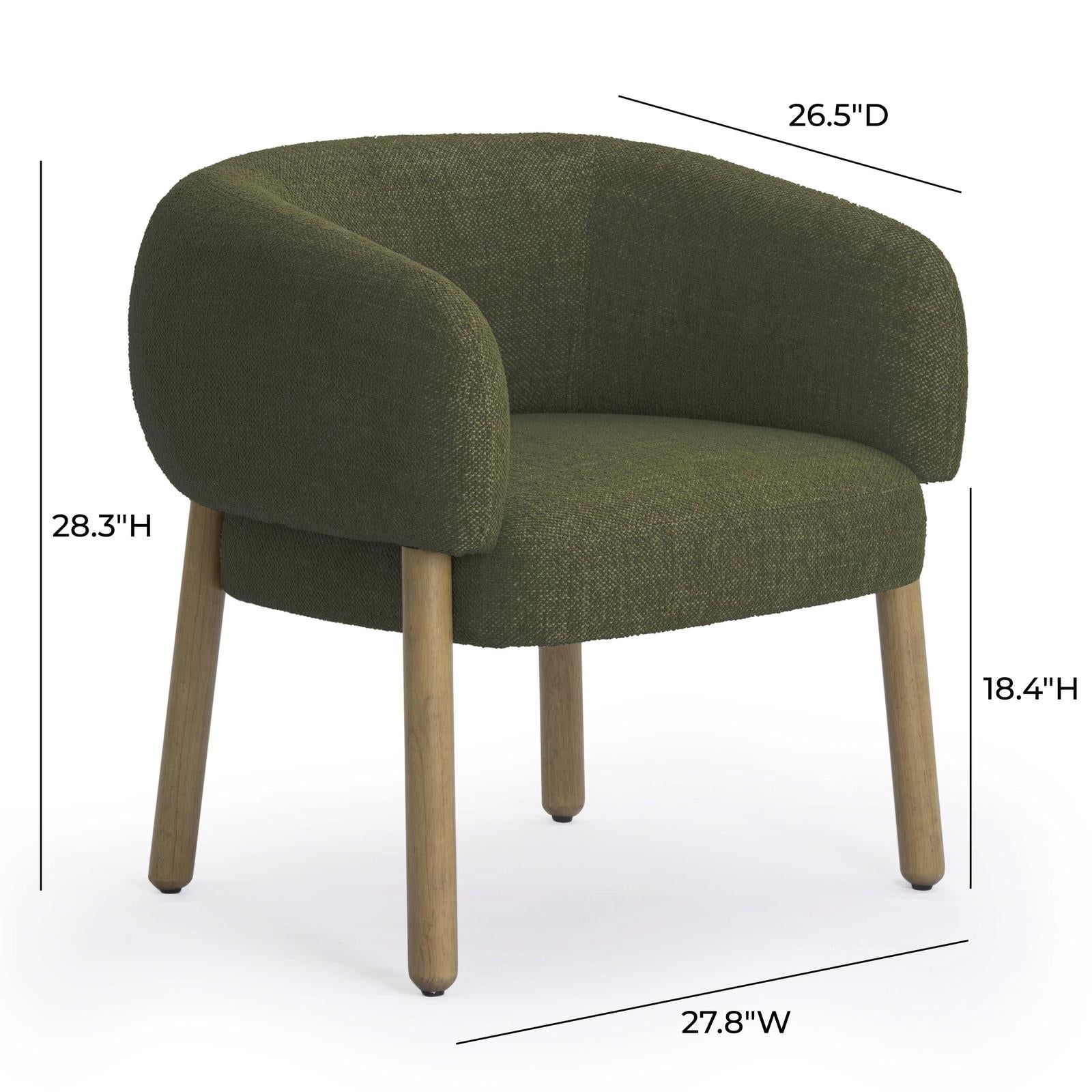 TOV Furniture Foxy Textured Performance Fabric Accent Chair