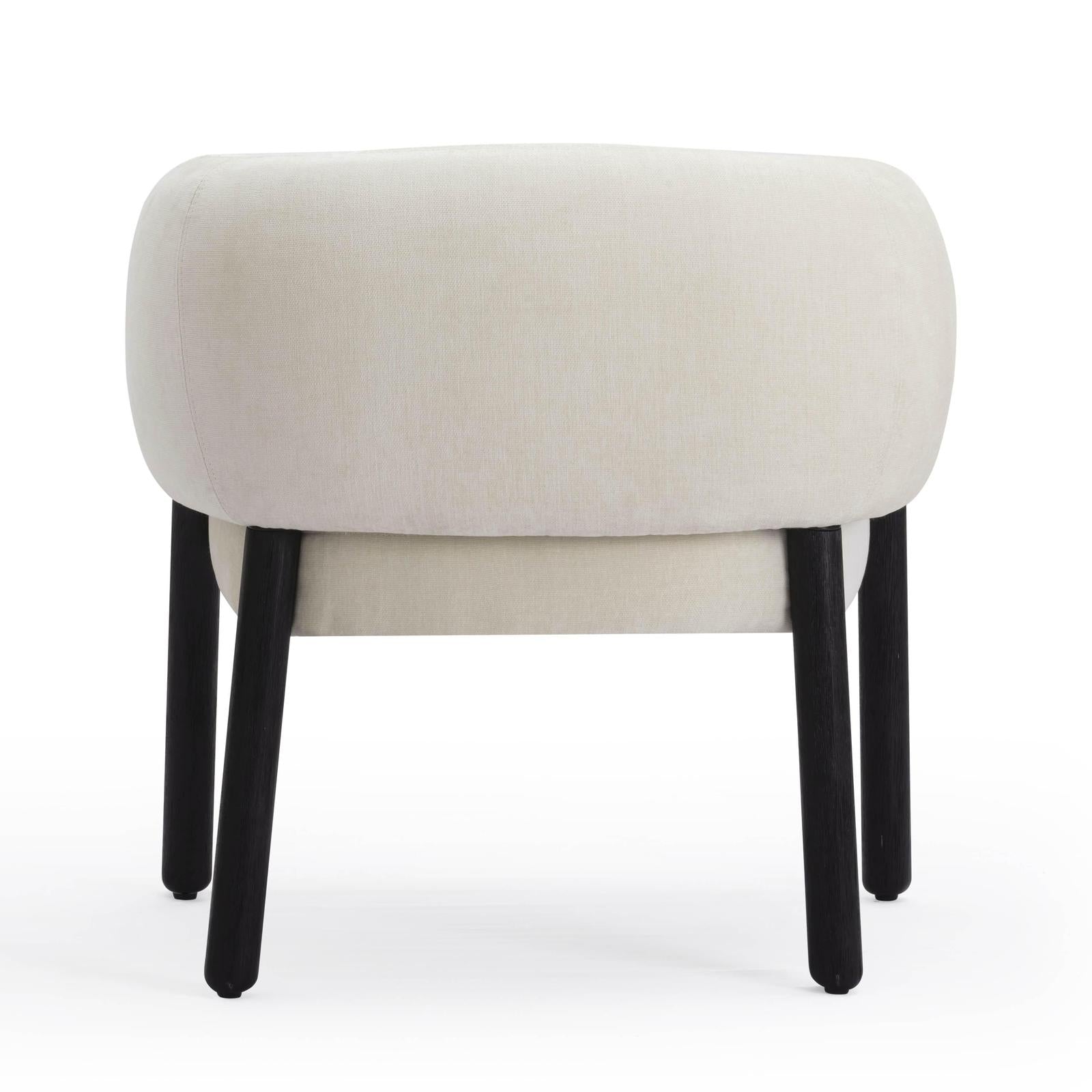 TOV Furniture Foxy Cream Performance Basketweave Chenille Accent Chair