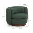 TOV Furniture Nura Contract-Grade Chenille Swivel Accent Chair