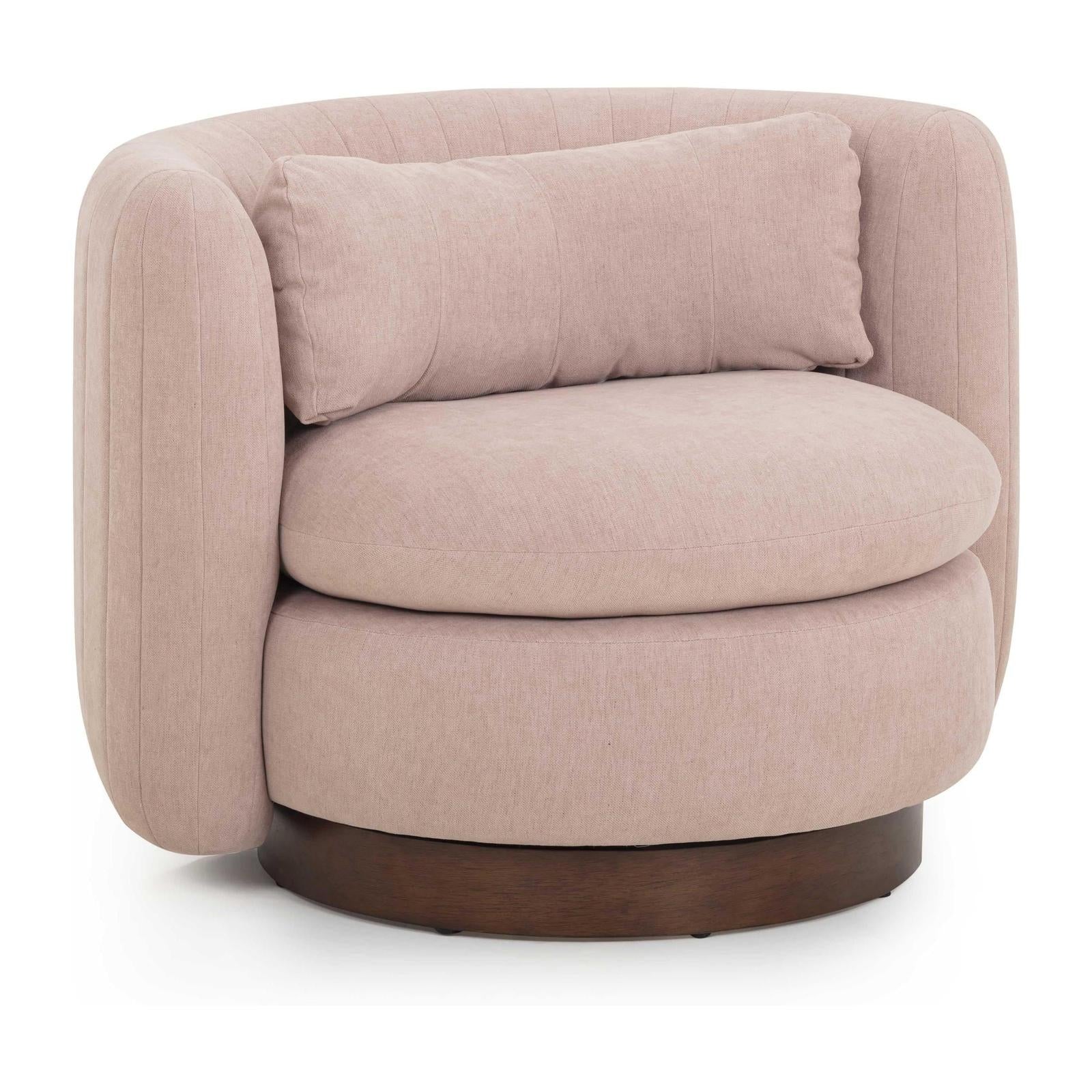 TOV Furniture Nura Contract-Grade Chenille Swivel Accent Chair