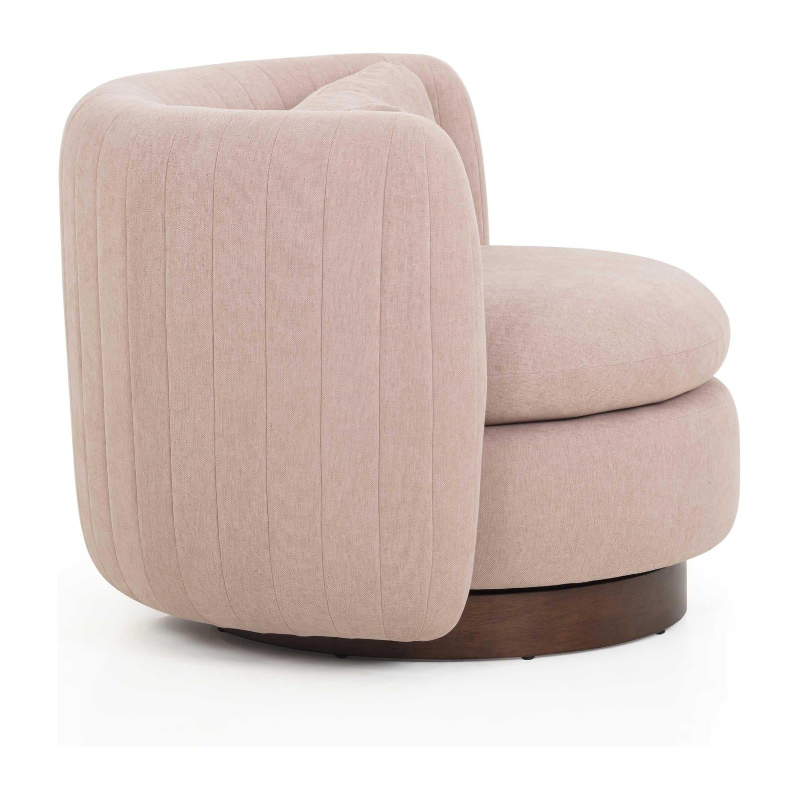 TOV Furniture Nura Contract-Grade Chenille Swivel Accent Chair