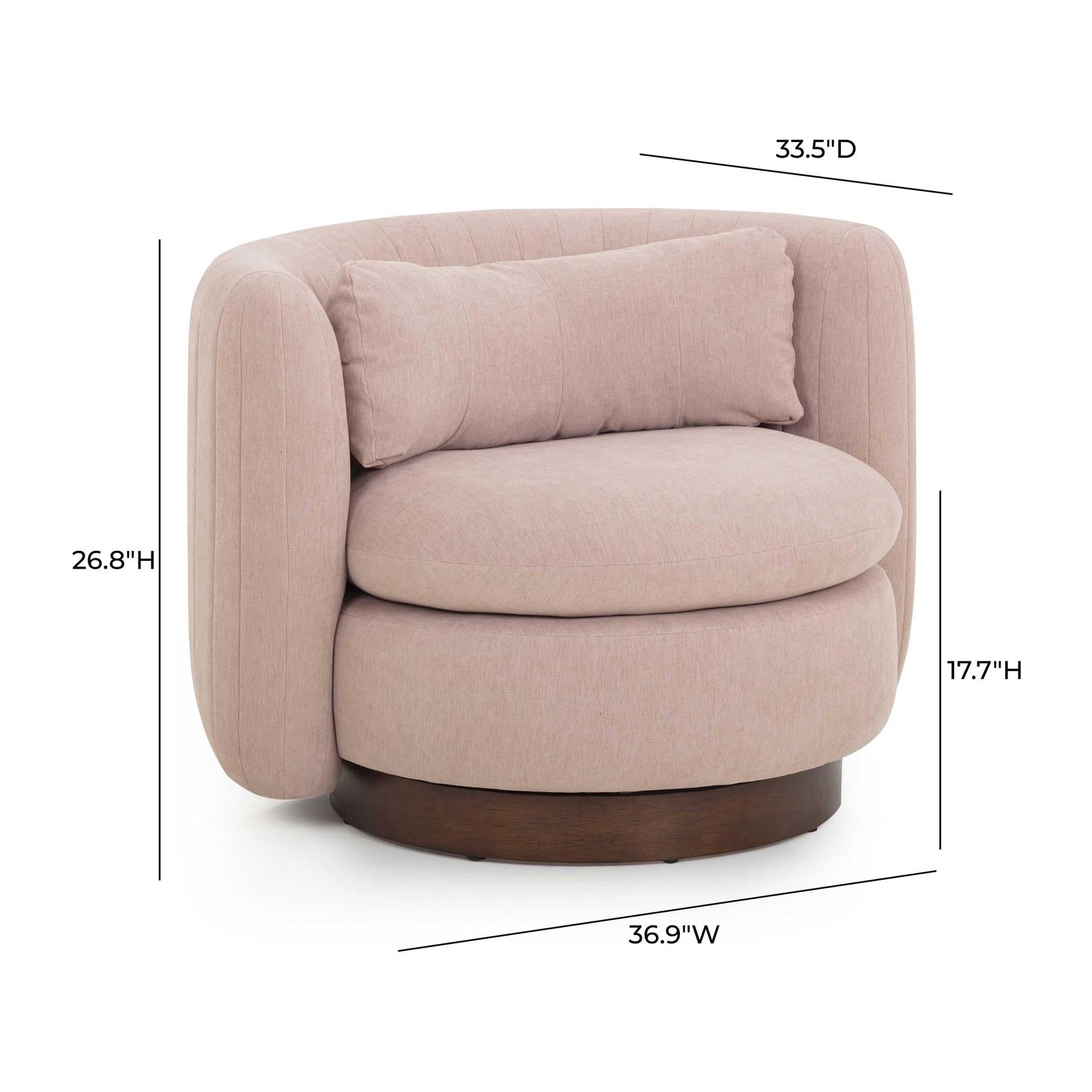 TOV Furniture Nura Contract-Grade Chenille Swivel Accent Chair