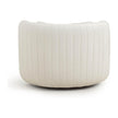 TOV Furniture Nura Cream Performance Vegan Mohair Swivel Accent Chair