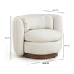 TOV Furniture Nura Cream Performance Vegan Mohair Swivel Accent Chair