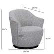 TOV Furniture Skyla Boucle Swivel Chair