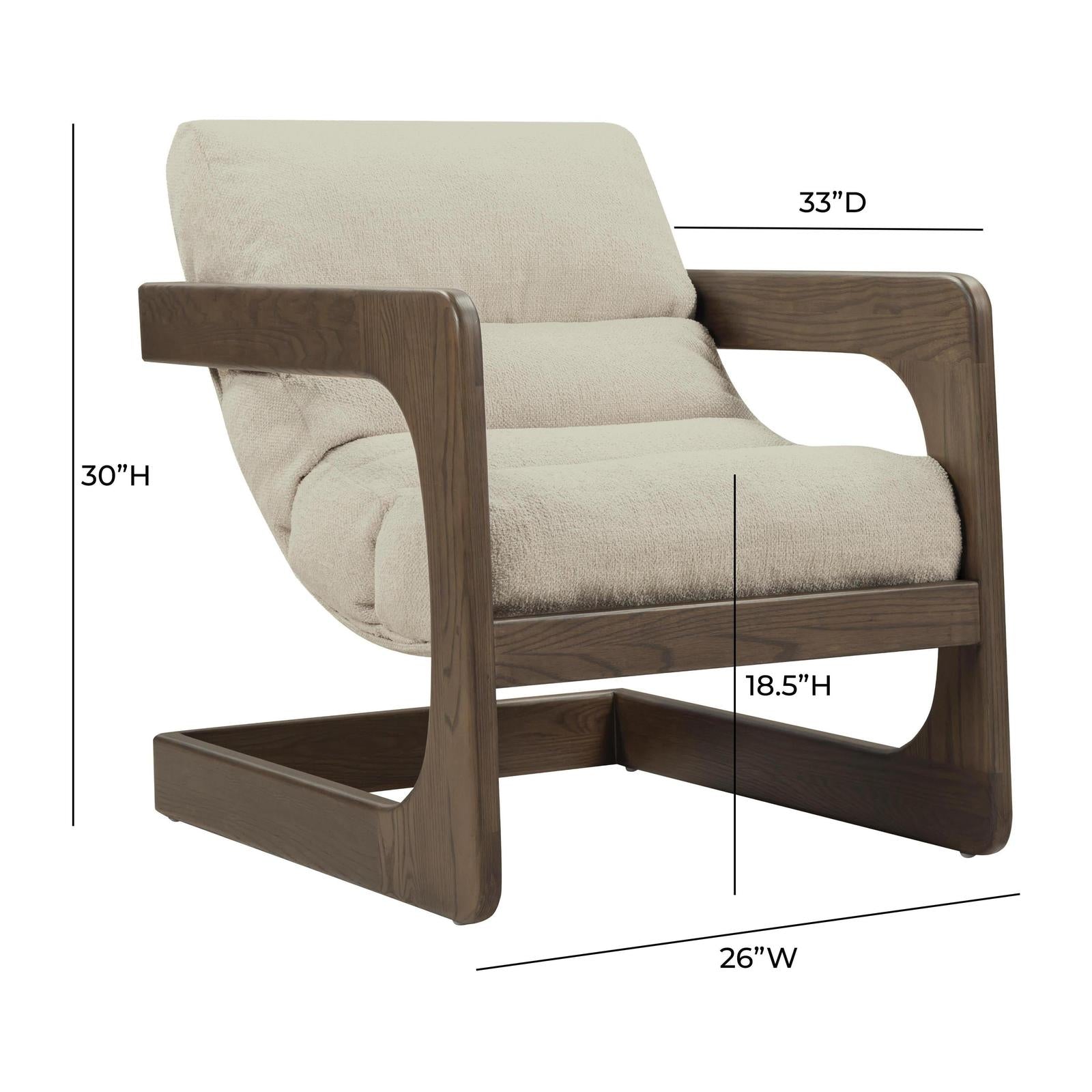 TOV Furniture Palma Contract-Grade Textured Weave Fabric Accent Chair