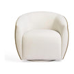 TOV Furniture Jordan Contrast Piping Performance Velvet Swivel Accent Chair