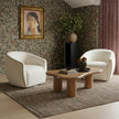 TOV Furniture Jordan Contrast Piping Performance Velvet Swivel Accent Chair