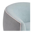 TOV Furniture Jordan Contrast Piping Performance Velvet Swivel Accent Chair