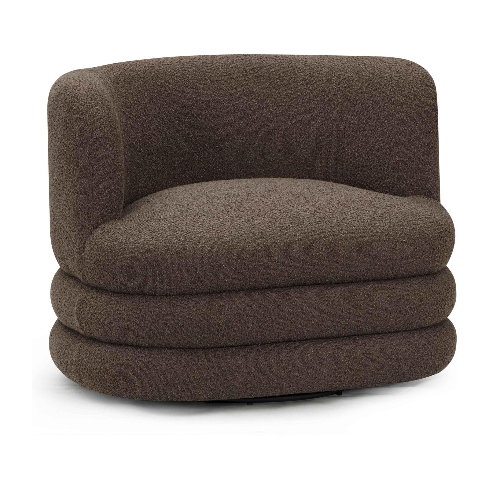 TOV Furniture Astor Heavy Performance Boucle Swivel Hotel Lounge Chair
