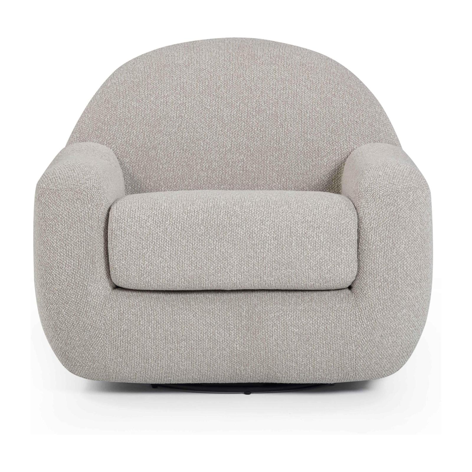 TOV Furniture Tiago Warm Grey Performance Boucle Swivel Accent Chair