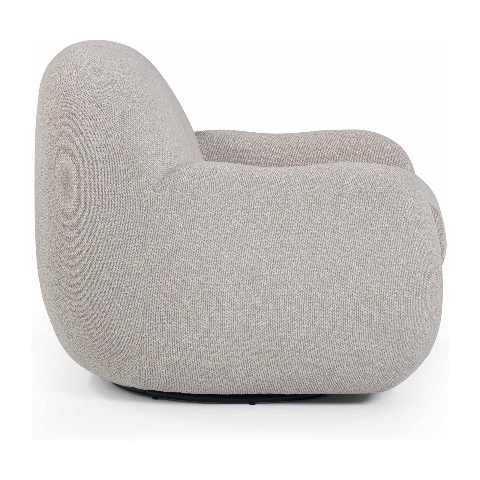TOV Furniture Tiago Warm Grey Performance Boucle Swivel Accent Chair