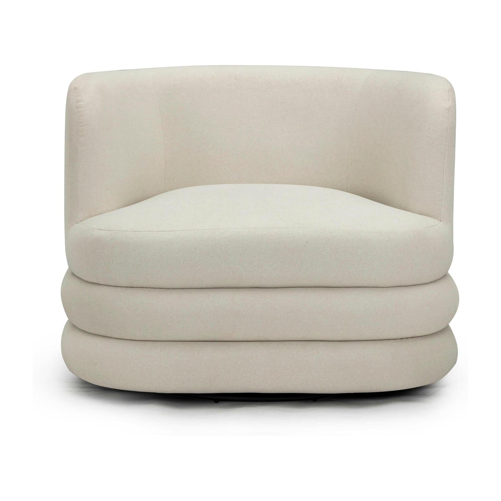 TOV Furniture Astor Performance Faux Mohair Swivel Hotel Lounge Chair