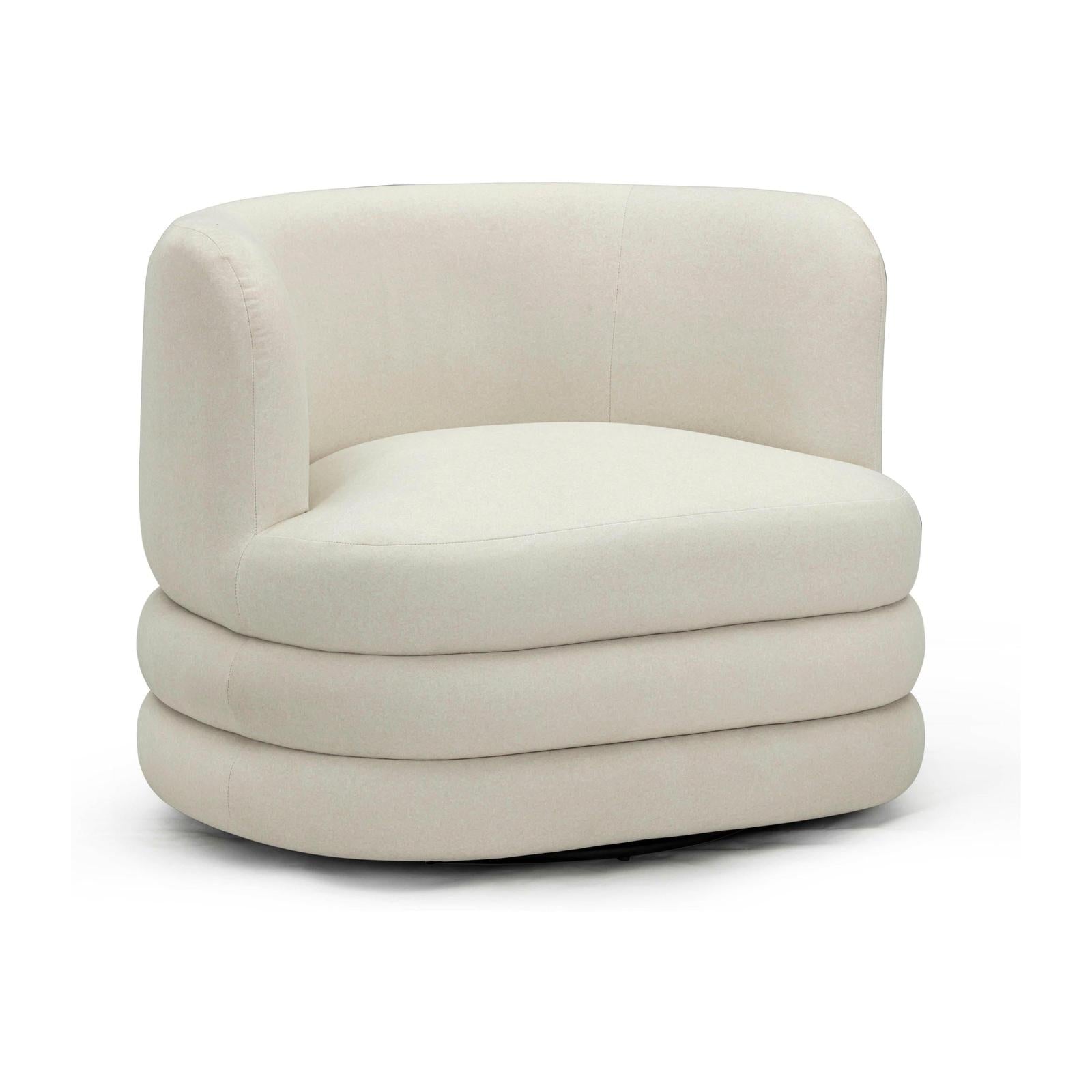 TOV Furniture Astor Performance Faux Mohair Swivel Hotel Lounge Chair