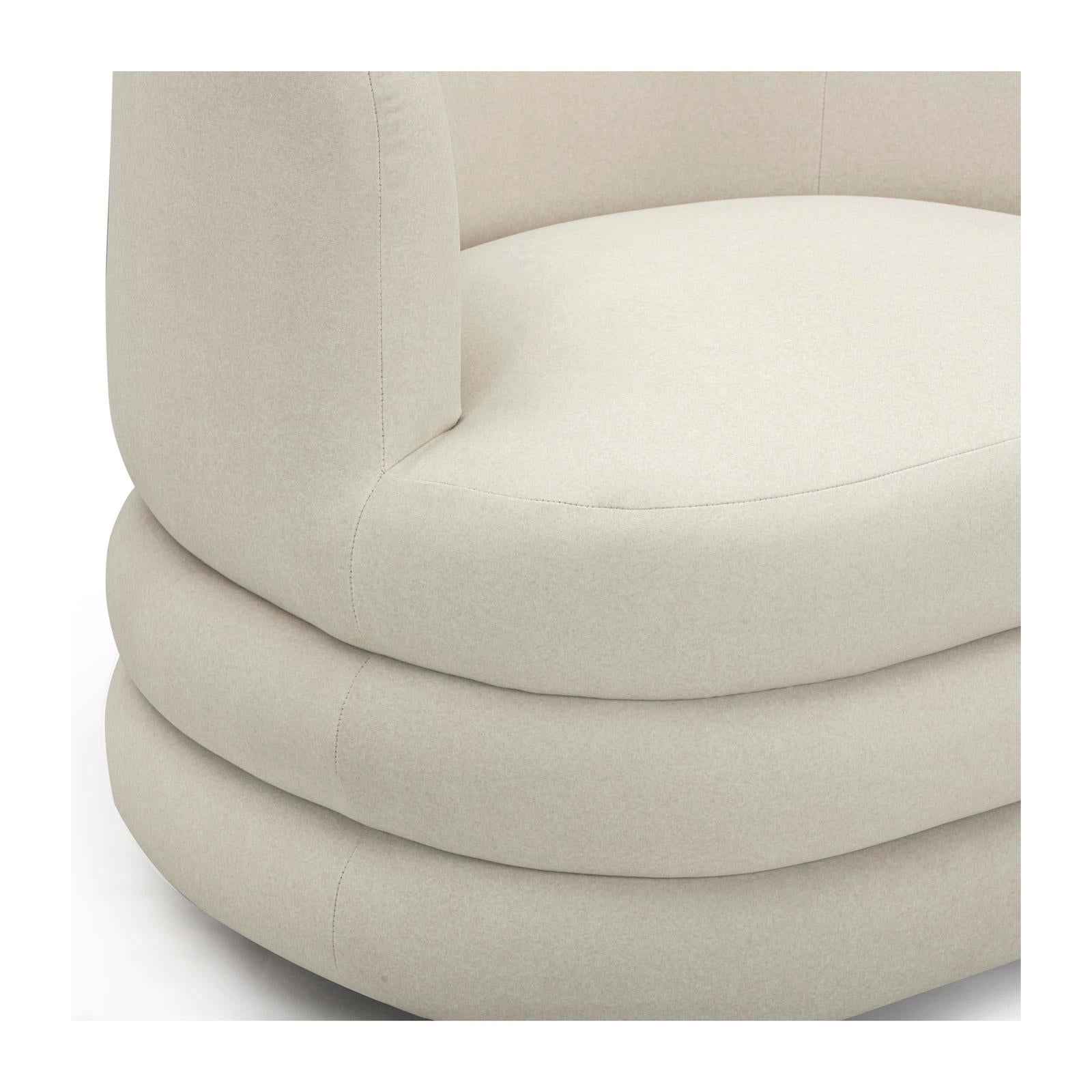 TOV Furniture Astor Performance Faux Mohair Swivel Hotel Lounge Chair