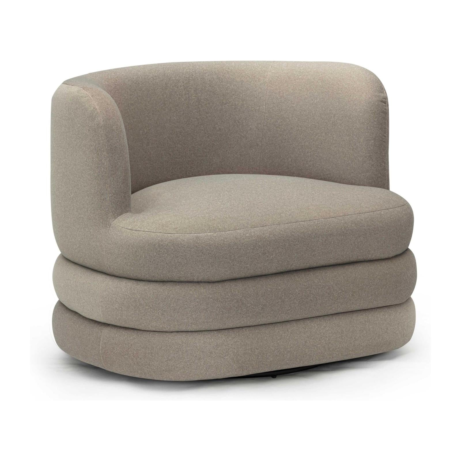 TOV Furniture Astor Performance Faux Mohair Swivel Hotel Lounge Chair
