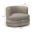 TOV Furniture Astor Performance Faux Mohair Swivel Hotel Lounge Chair