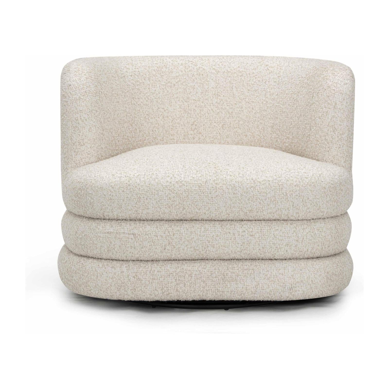 TOV Furniture Astor Heavy Performance Boucle Swivel Hotel Lounge Chair