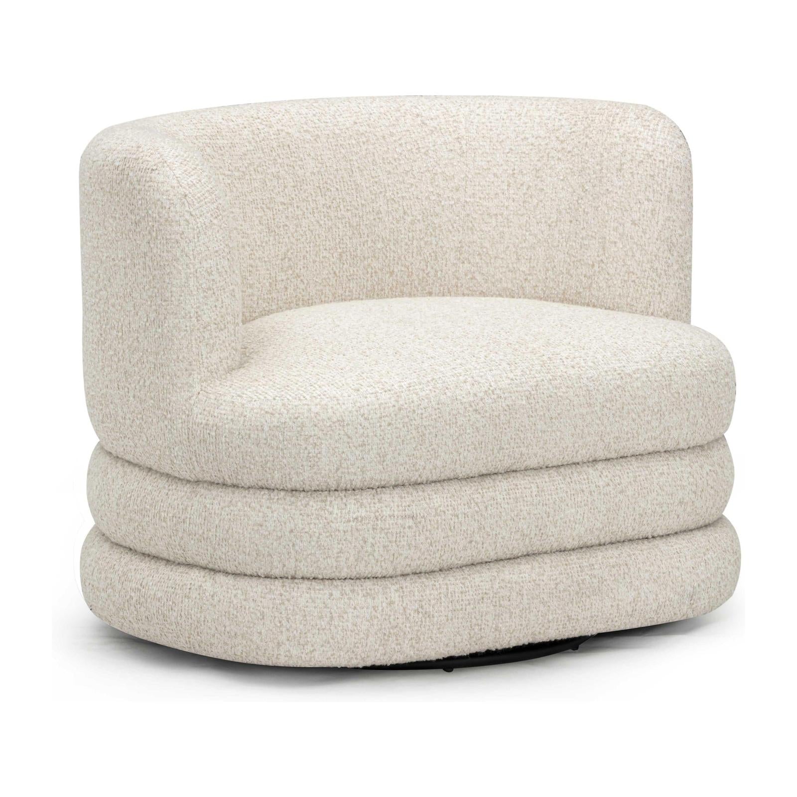 TOV Furniture Astor Heavy Performance Boucle Swivel Hotel Lounge Chair