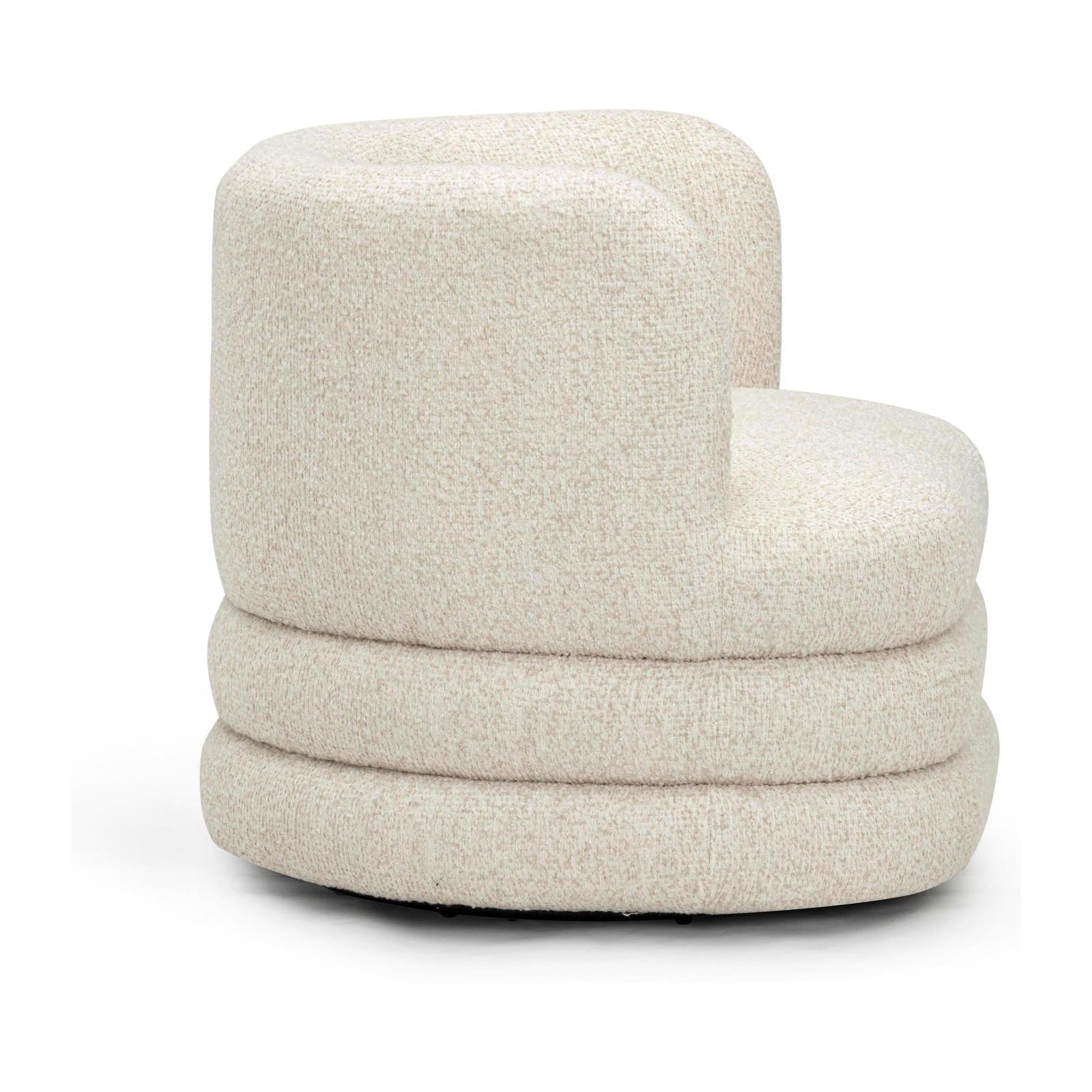 TOV Furniture Astor Heavy Performance Boucle Swivel Hotel Lounge Chair