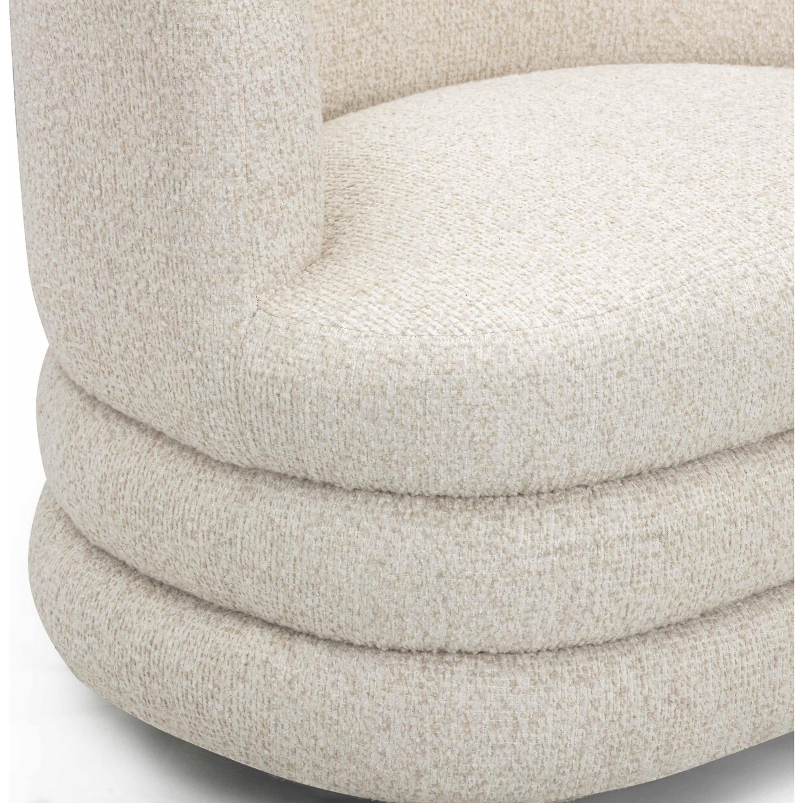 TOV Furniture Astor Heavy Performance Boucle Swivel Hotel Lounge Chair