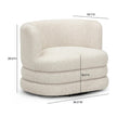 TOV Furniture Astor Heavy Performance Boucle Swivel Hotel Lounge Chair