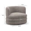 TOV Furniture Astor Heavy Performance Boucle Swivel Hotel Lounge Chair