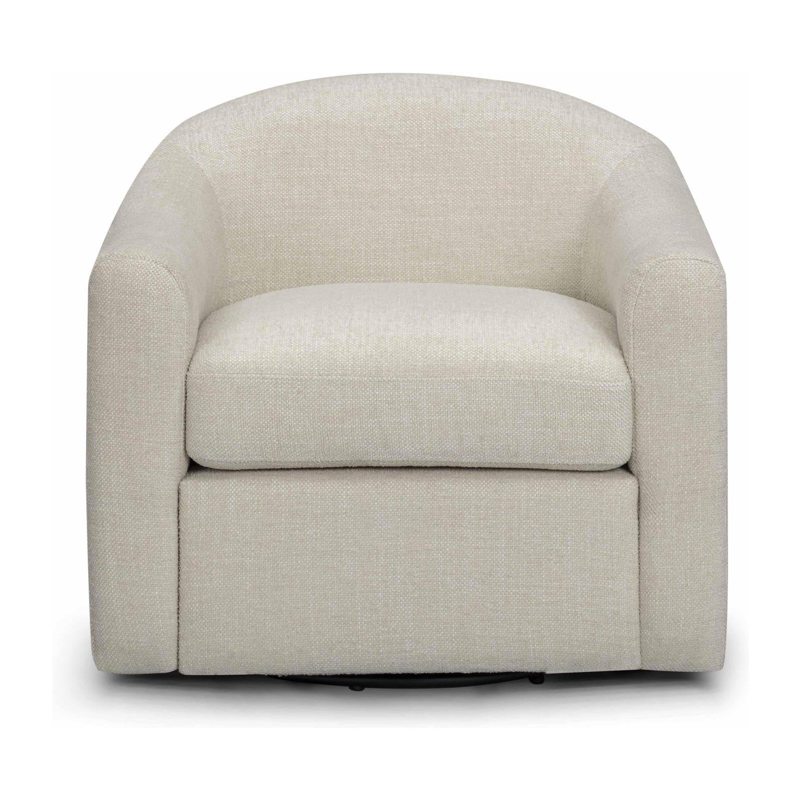 TOV Furniture Thao Contract-Grade Basketweave Fabric Swivel Accent Chair
