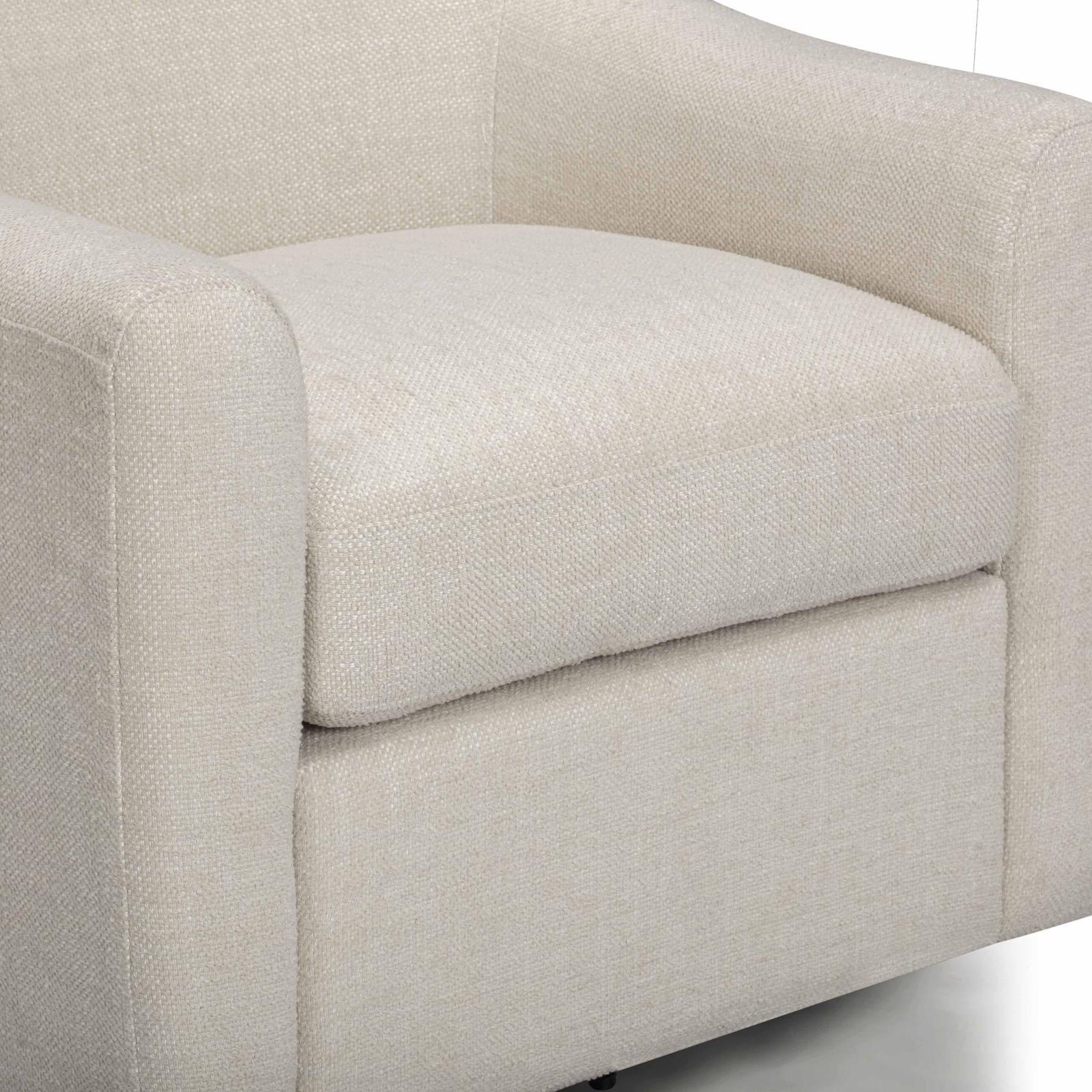 TOV Furniture Thao Contract-Grade Basketweave Fabric Swivel Accent Chair
