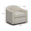 TOV Furniture Thao Contract-Grade Basketweave Fabric Swivel Accent Chair