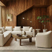 TOV Furniture Thao Contract-Grade Basketweave Fabric Swivel Accent Chair